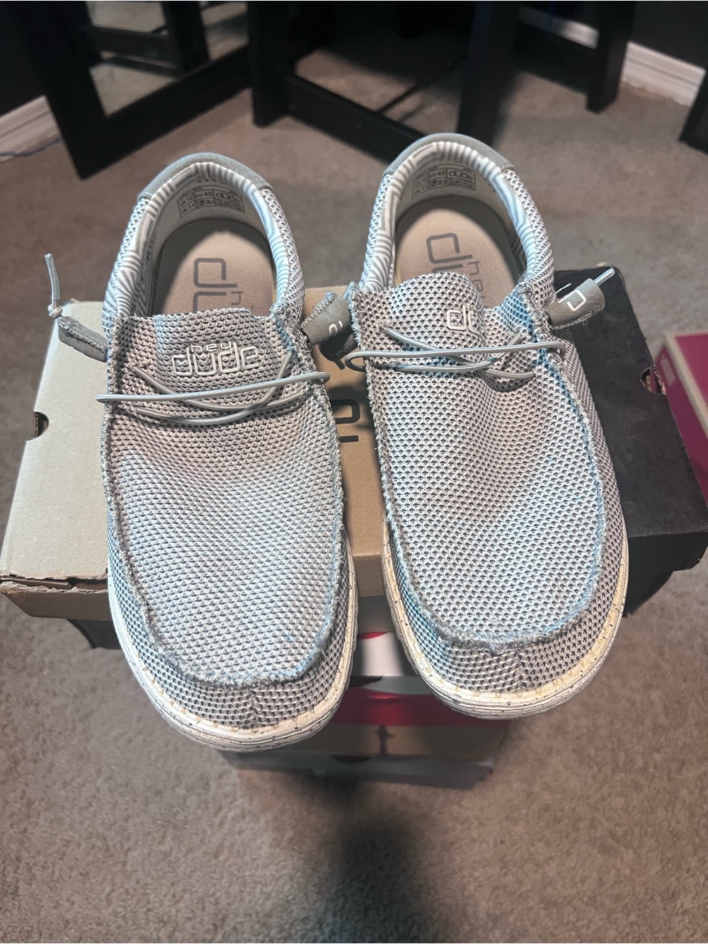 Hey Dude Men’s Wally Sox / Stone White - Picture 2 of 4